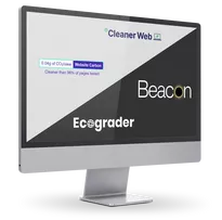 Logos von Bewertungstools für Nachhaltigkeit, angezeigt auf einem Desktop-Monitor.